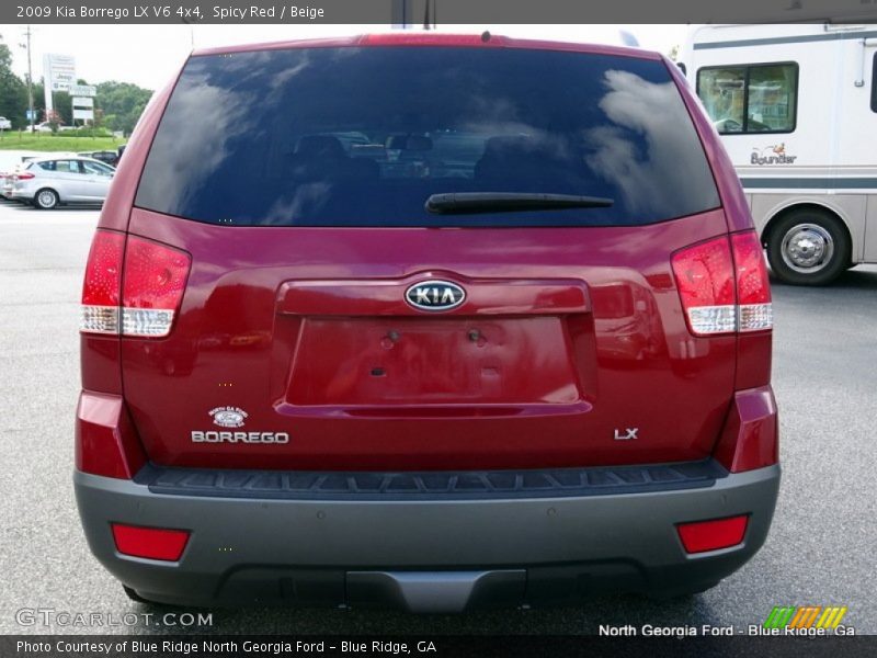 Spicy Red / Beige 2009 Kia Borrego LX V6 4x4