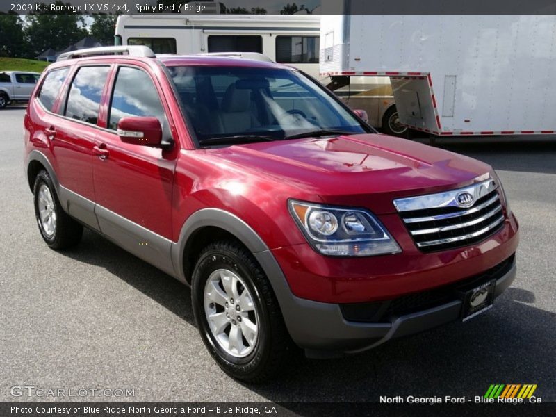 Spicy Red / Beige 2009 Kia Borrego LX V6 4x4