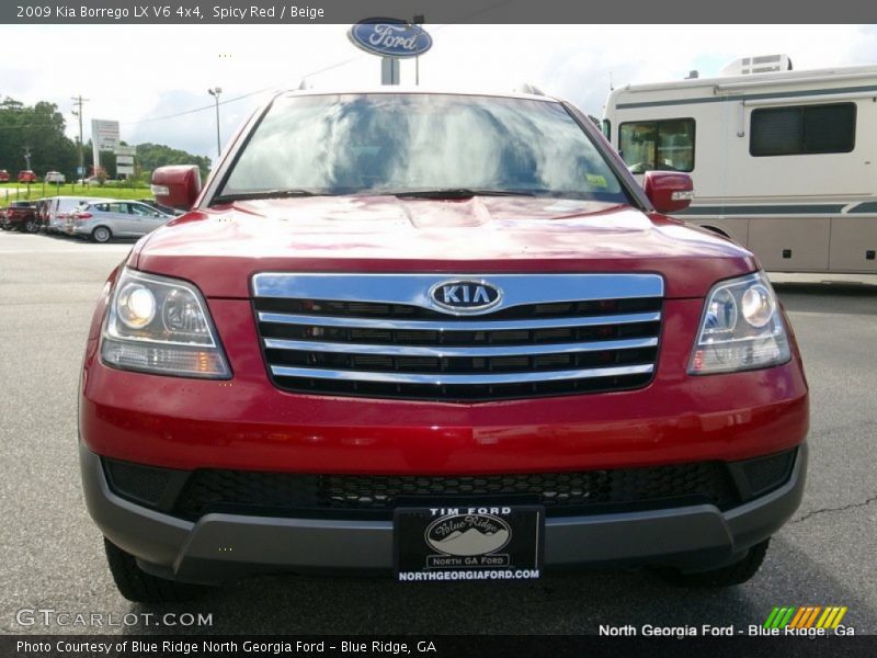 Spicy Red / Beige 2009 Kia Borrego LX V6 4x4
