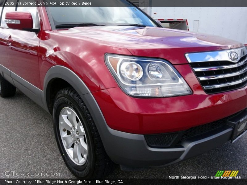 Spicy Red / Beige 2009 Kia Borrego LX V6 4x4