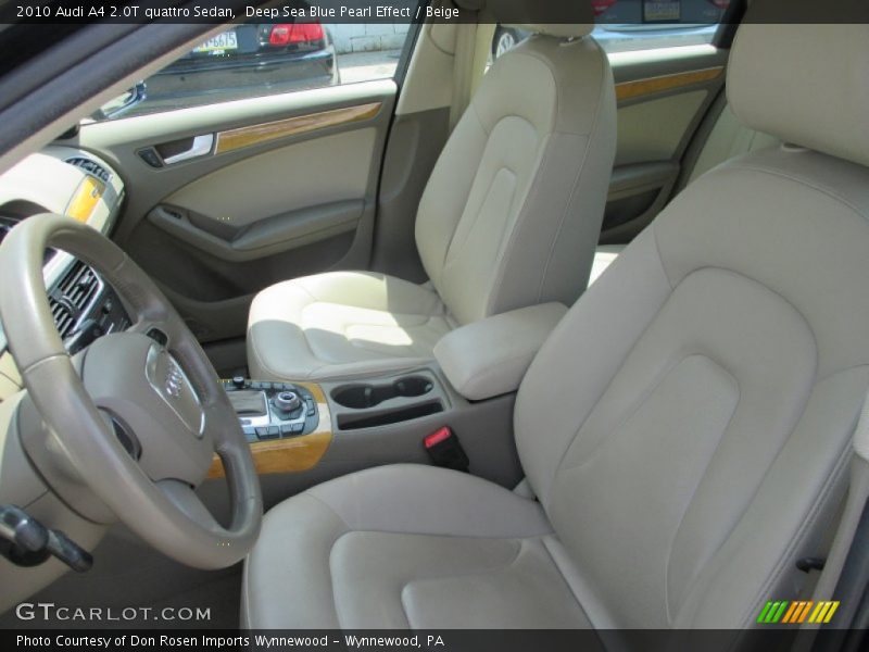 Deep Sea Blue Pearl Effect / Beige 2010 Audi A4 2.0T quattro Sedan