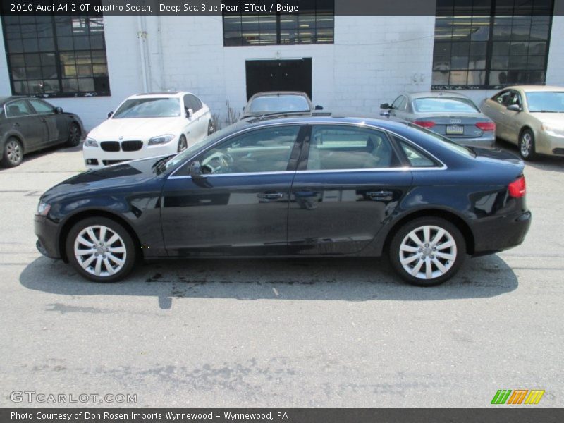 Deep Sea Blue Pearl Effect / Beige 2010 Audi A4 2.0T quattro Sedan