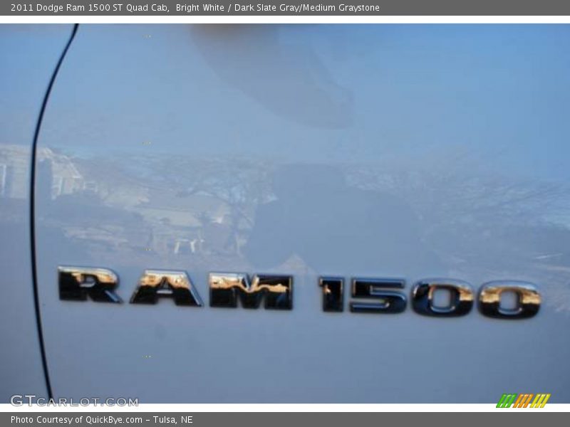 Bright White / Dark Slate Gray/Medium Graystone 2011 Dodge Ram 1500 ST Quad Cab