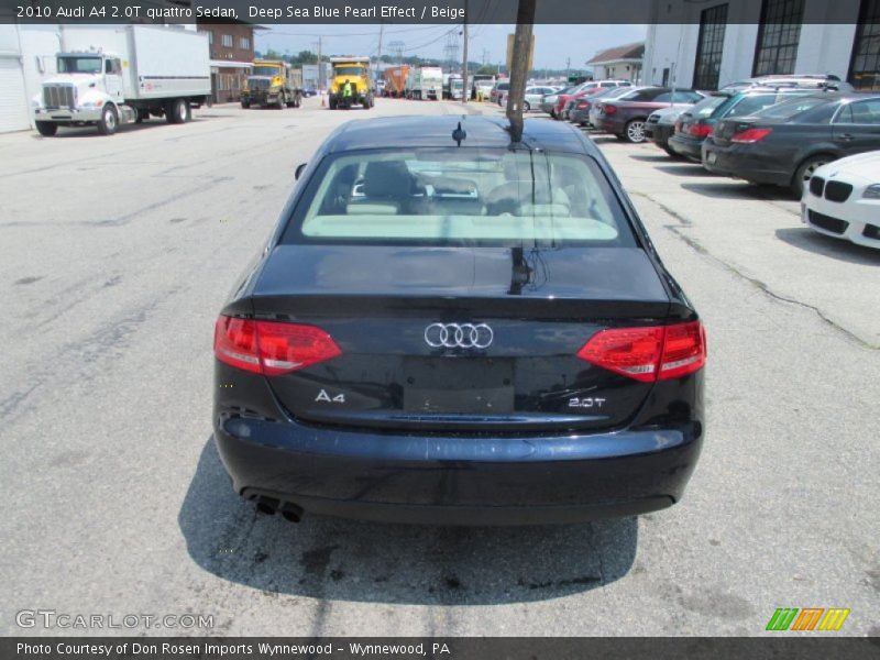 Deep Sea Blue Pearl Effect / Beige 2010 Audi A4 2.0T quattro Sedan