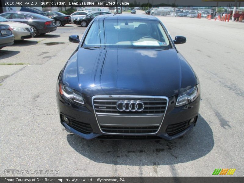 Deep Sea Blue Pearl Effect / Beige 2010 Audi A4 2.0T quattro Sedan