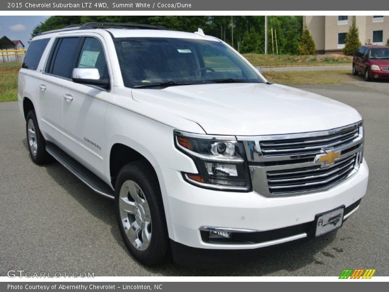 Summit White / Cocoa/Dune 2015 Chevrolet Suburban LTZ 4WD