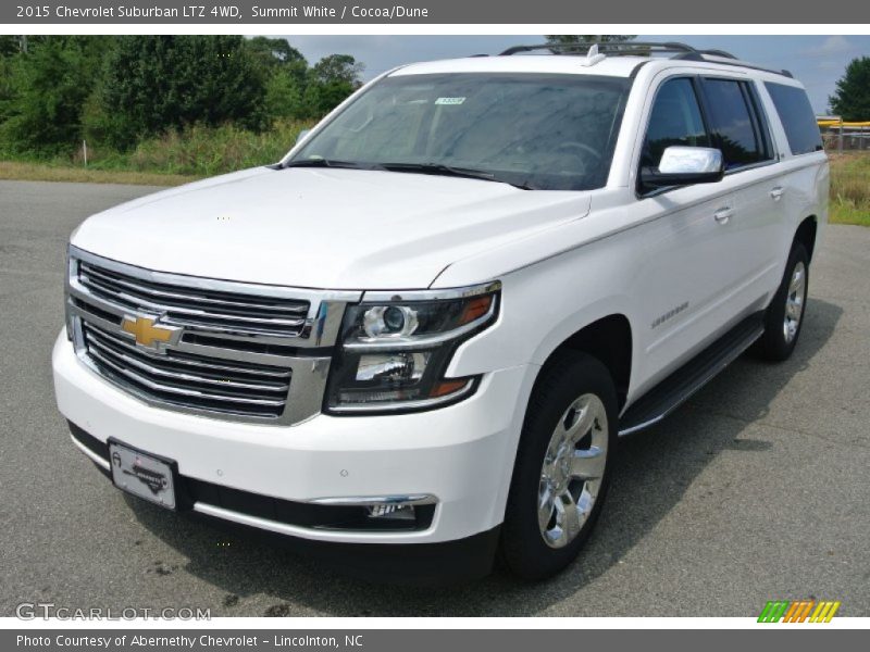 Summit White / Cocoa/Dune 2015 Chevrolet Suburban LTZ 4WD