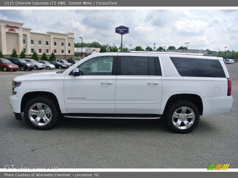 Summit White / Cocoa/Dune 2015 Chevrolet Suburban LTZ 4WD