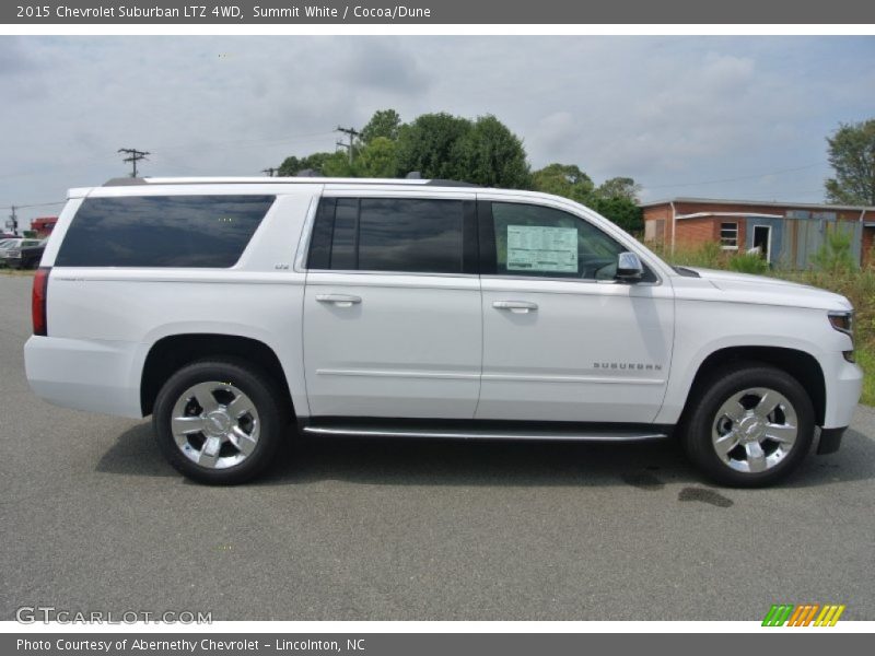Summit White / Cocoa/Dune 2015 Chevrolet Suburban LTZ 4WD
