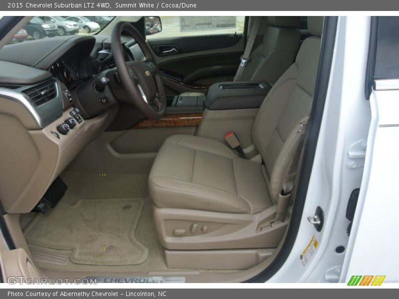 Summit White / Cocoa/Dune 2015 Chevrolet Suburban LTZ 4WD