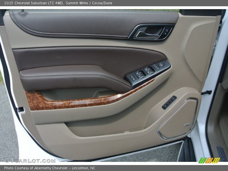 Summit White / Cocoa/Dune 2015 Chevrolet Suburban LTZ 4WD