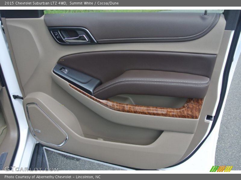 Summit White / Cocoa/Dune 2015 Chevrolet Suburban LTZ 4WD