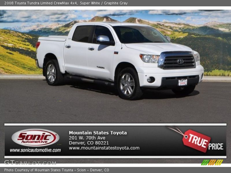 Super White / Graphite Gray 2008 Toyota Tundra Limited CrewMax 4x4