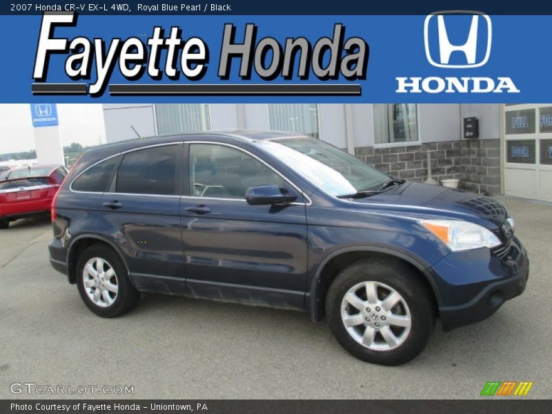 Royal Blue Pearl / Black 2007 Honda CR-V EX-L 4WD