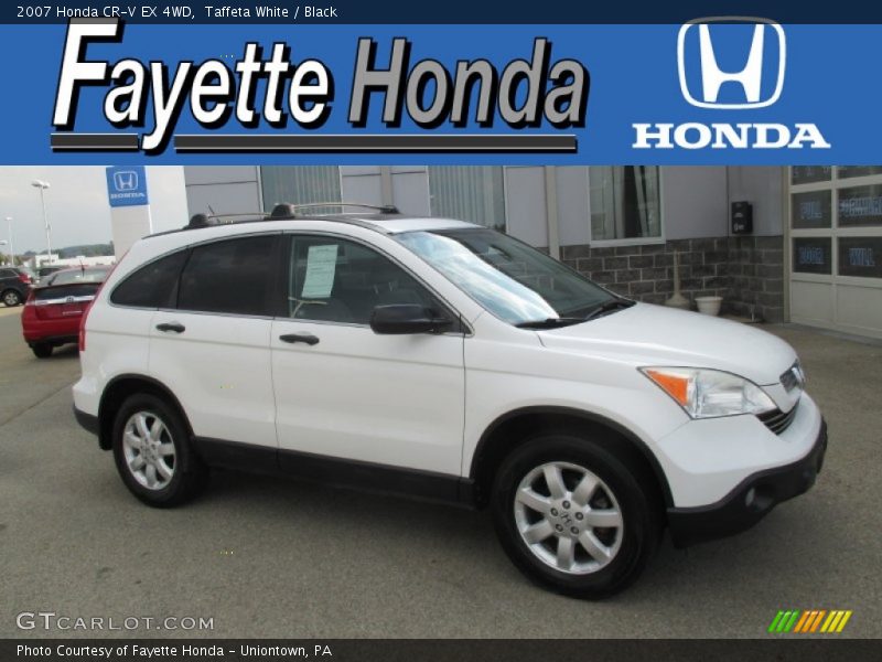Taffeta White / Black 2007 Honda CR-V EX 4WD