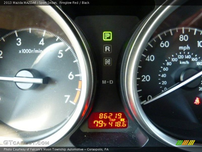 Fireglow Red / Black 2013 Mazda MAZDA6 i Sport Sedan
