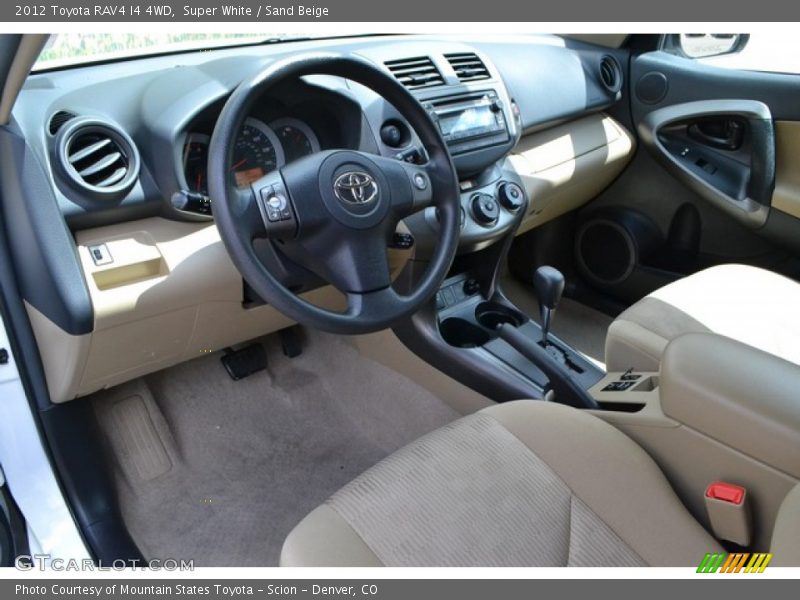 Super White / Sand Beige 2012 Toyota RAV4 I4 4WD