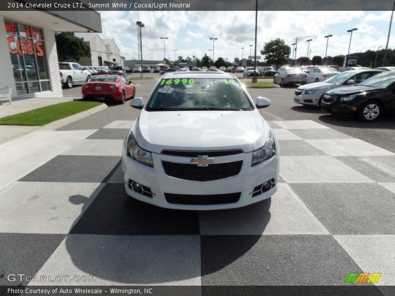 Summit White / Cocoa/Light Neutral 2014 Chevrolet Cruze LTZ
