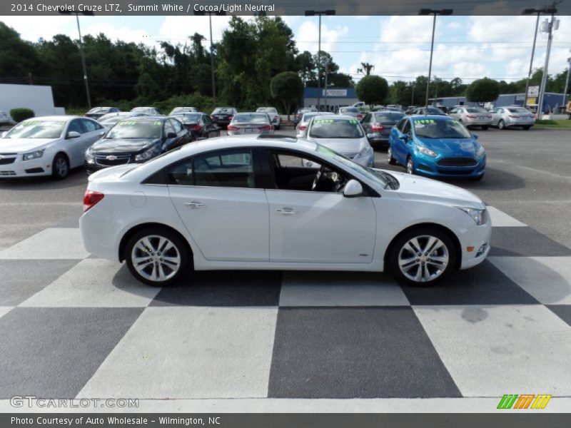 Summit White / Cocoa/Light Neutral 2014 Chevrolet Cruze LTZ
