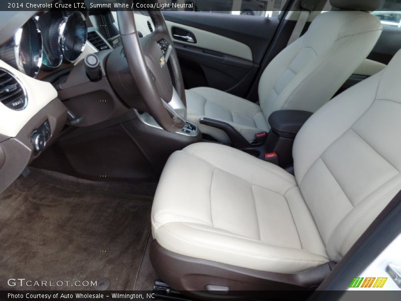 Summit White / Cocoa/Light Neutral 2014 Chevrolet Cruze LTZ
