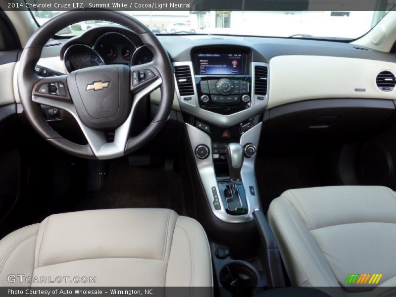 Summit White / Cocoa/Light Neutral 2014 Chevrolet Cruze LTZ