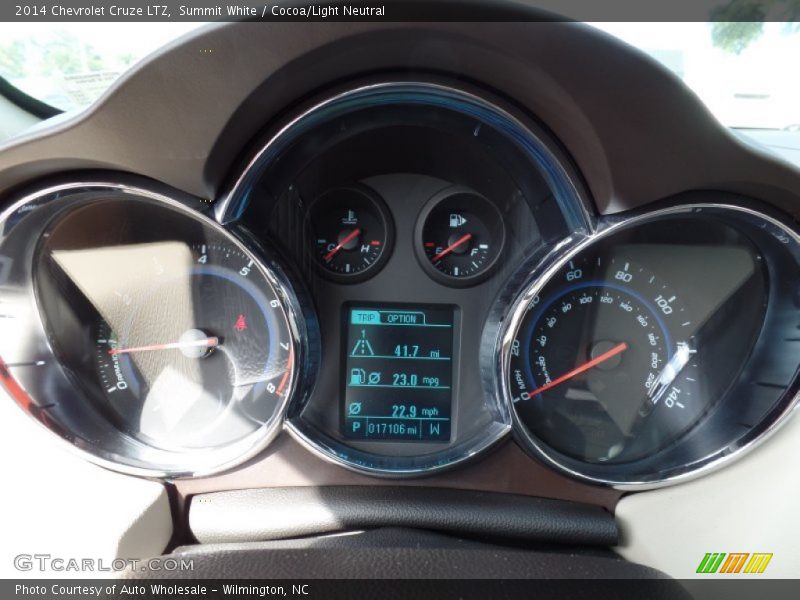 Summit White / Cocoa/Light Neutral 2014 Chevrolet Cruze LTZ
