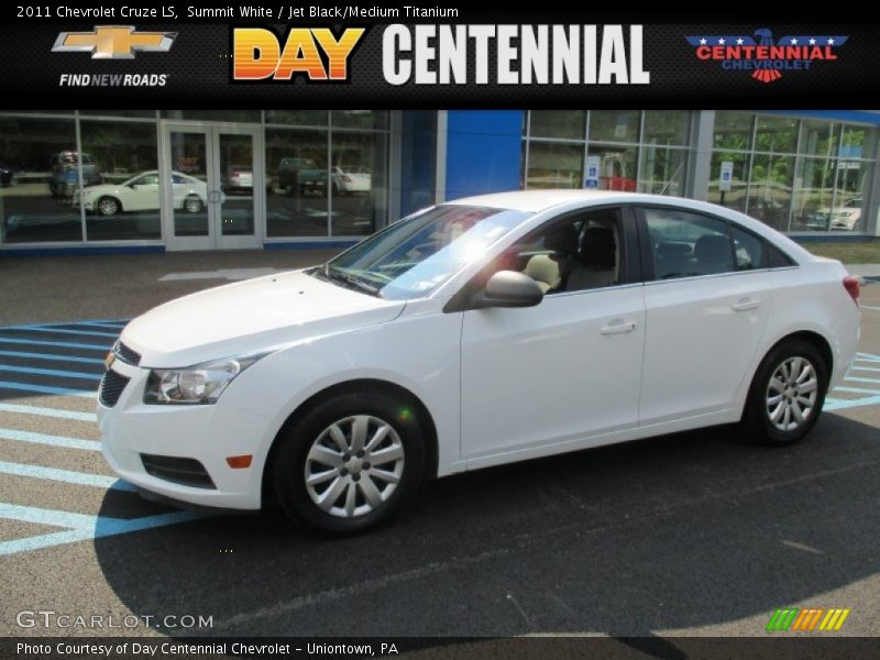 Summit White / Jet Black/Medium Titanium 2011 Chevrolet Cruze LS