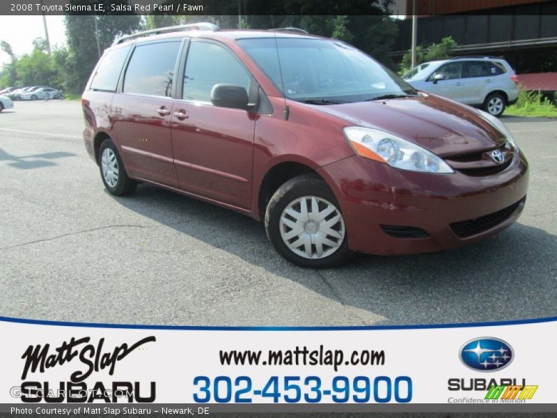 Salsa Red Pearl / Fawn 2008 Toyota Sienna LE