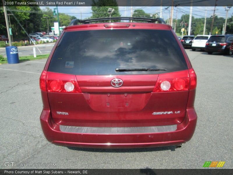 Salsa Red Pearl / Fawn 2008 Toyota Sienna LE