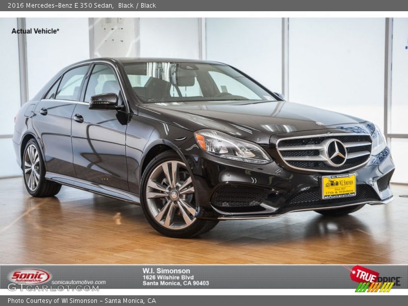 Black / Black 2016 Mercedes-Benz E 350 Sedan