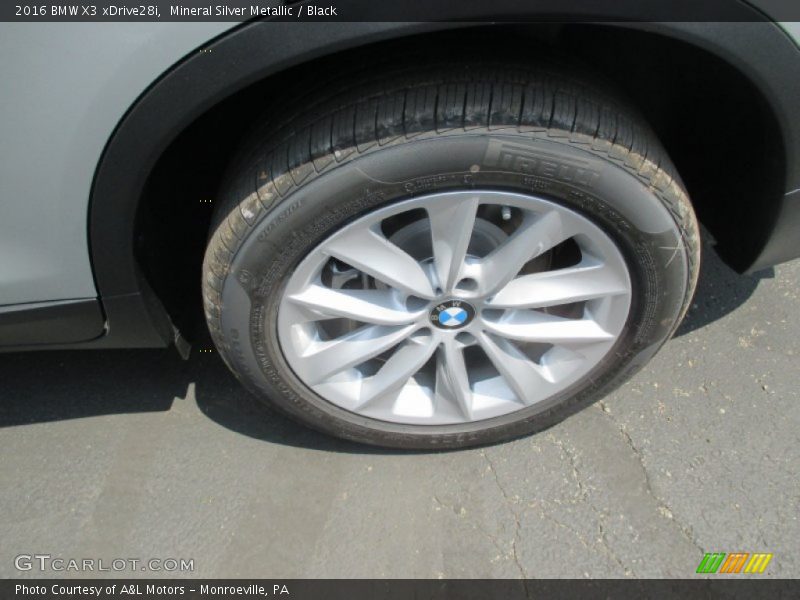 Mineral Silver Metallic / Black 2016 BMW X3 xDrive28i