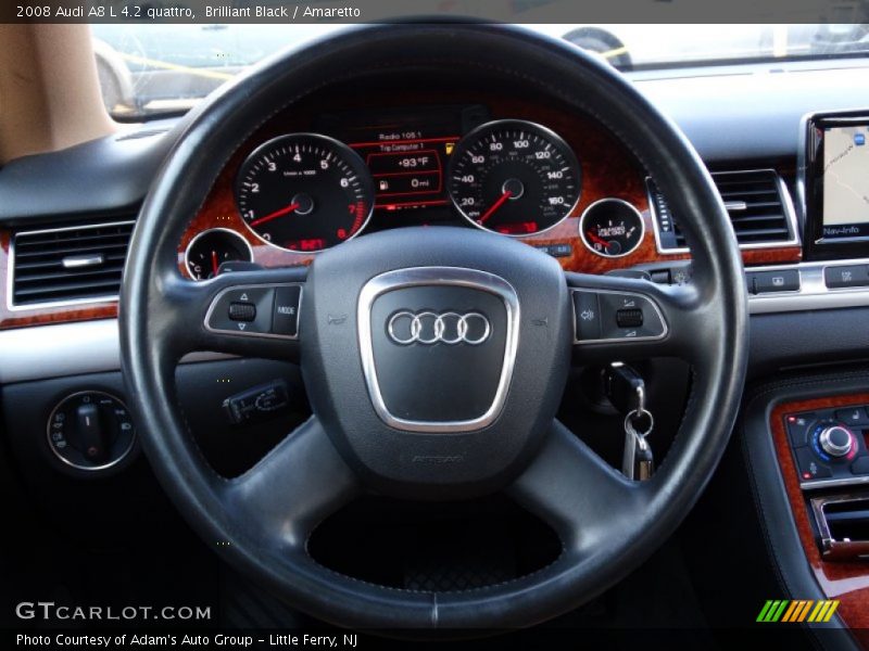 Brilliant Black / Amaretto 2008 Audi A8 L 4.2 quattro