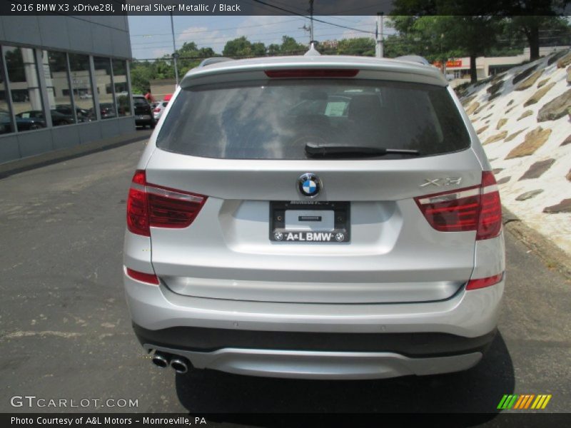 Mineral Silver Metallic / Black 2016 BMW X3 xDrive28i