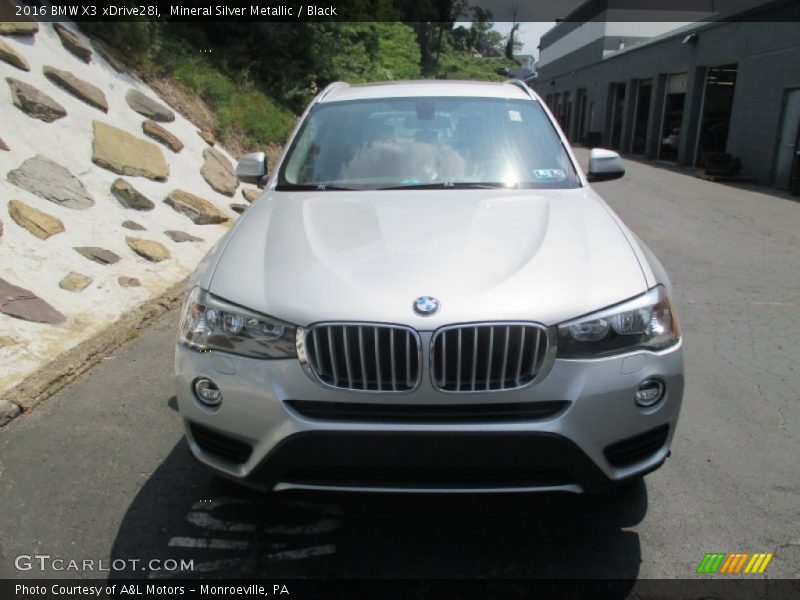 Mineral Silver Metallic / Black 2016 BMW X3 xDrive28i