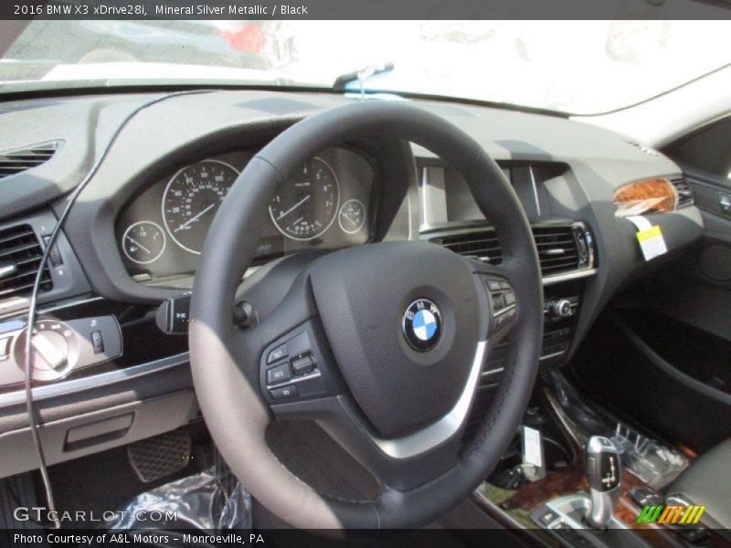 Mineral Silver Metallic / Black 2016 BMW X3 xDrive28i