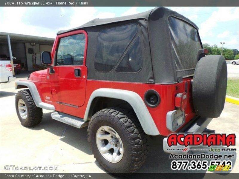 Flame Red / Khaki 2004 Jeep Wrangler SE 4x4