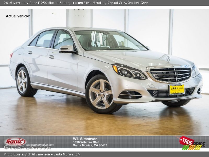 Iridium Silver Metallic / Crystal Grey/Seashell Grey 2016 Mercedes-Benz E 250 Bluetec Sedan