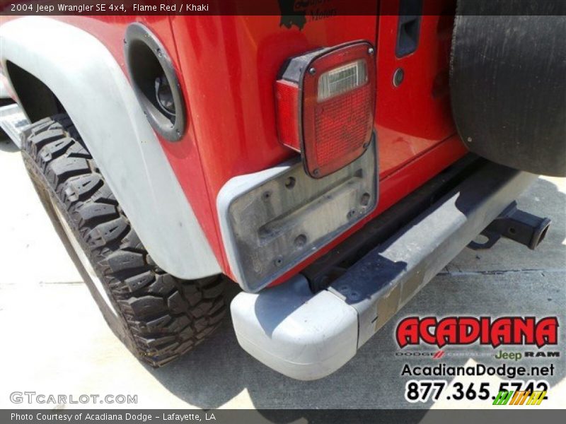 Flame Red / Khaki 2004 Jeep Wrangler SE 4x4