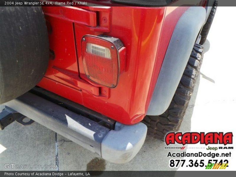 Flame Red / Khaki 2004 Jeep Wrangler SE 4x4