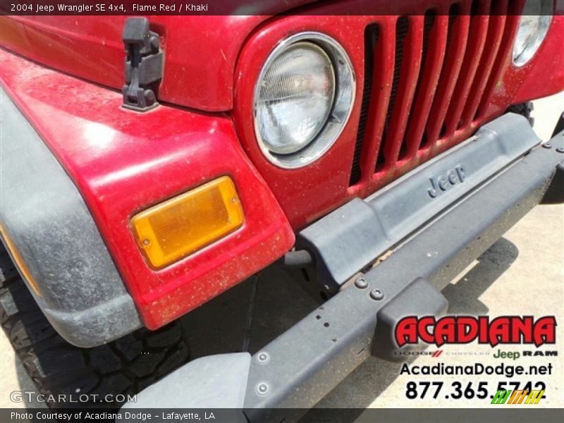 Flame Red / Khaki 2004 Jeep Wrangler SE 4x4