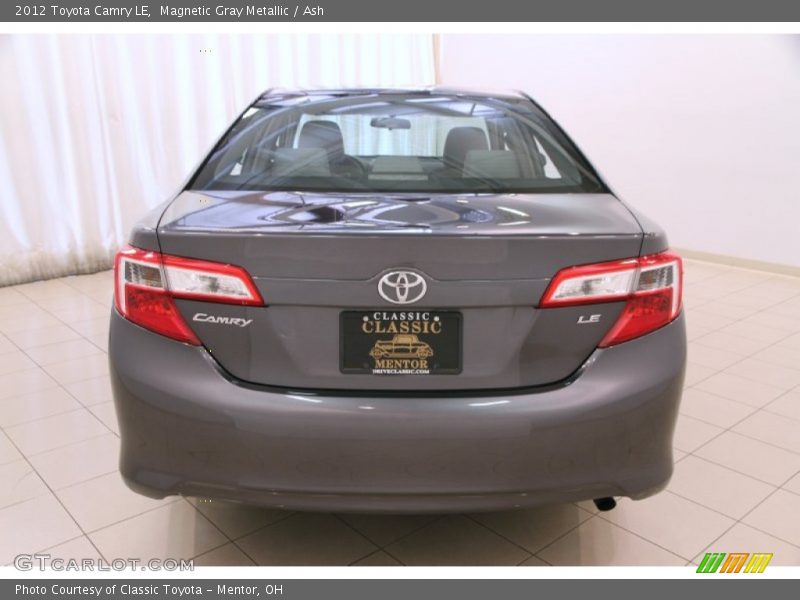 Magnetic Gray Metallic / Ash 2012 Toyota Camry LE