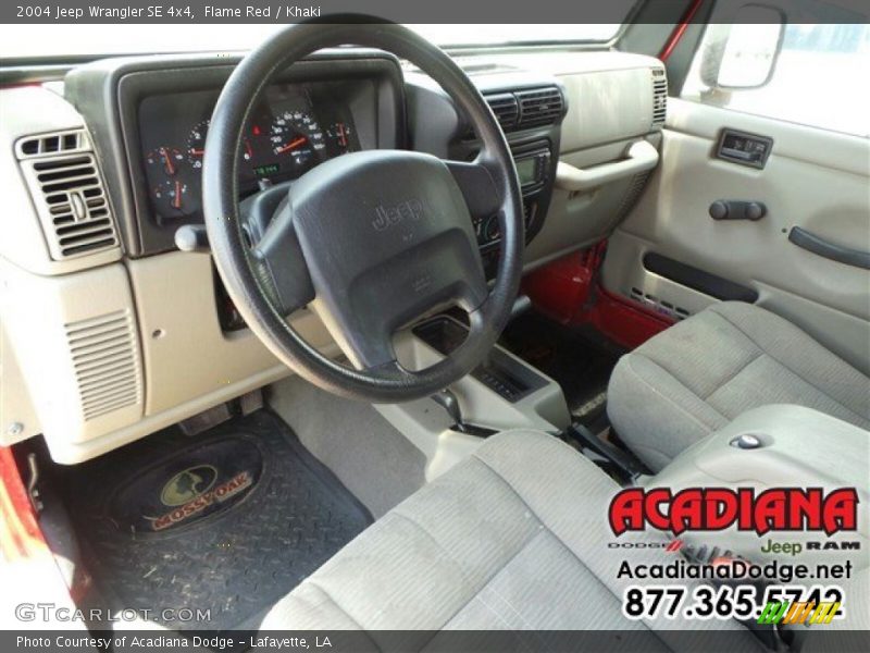 Flame Red / Khaki 2004 Jeep Wrangler SE 4x4