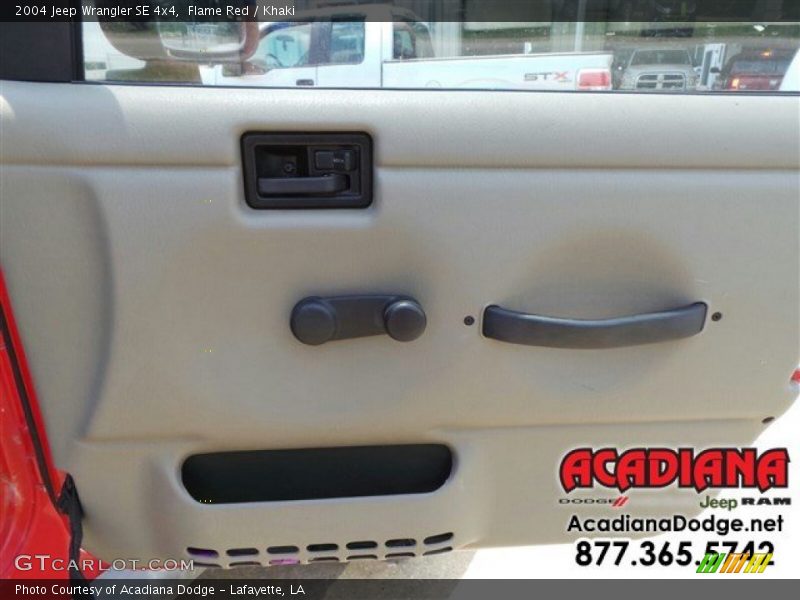 Flame Red / Khaki 2004 Jeep Wrangler SE 4x4