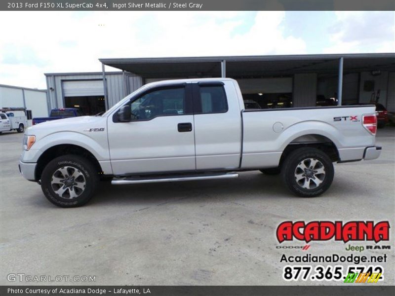 Ingot Silver Metallic / Steel Gray 2013 Ford F150 XL SuperCab 4x4