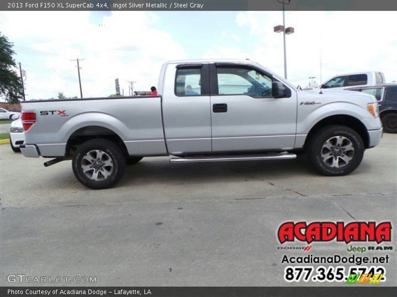 Ingot Silver Metallic / Steel Gray 2013 Ford F150 XL SuperCab 4x4