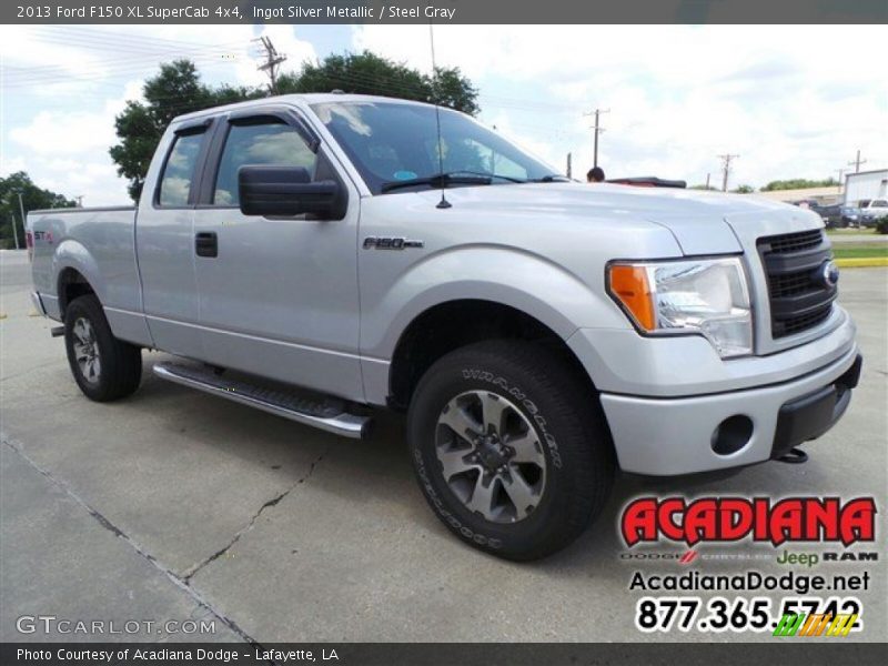 Ingot Silver Metallic / Steel Gray 2013 Ford F150 XL SuperCab 4x4