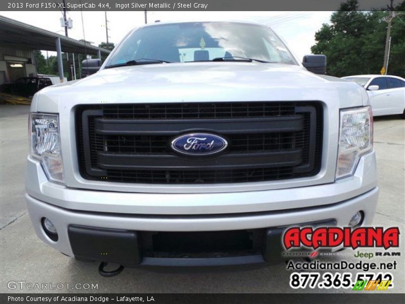 Ingot Silver Metallic / Steel Gray 2013 Ford F150 XL SuperCab 4x4