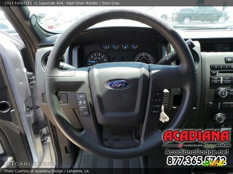 Ingot Silver Metallic / Steel Gray 2013 Ford F150 XL SuperCab 4x4