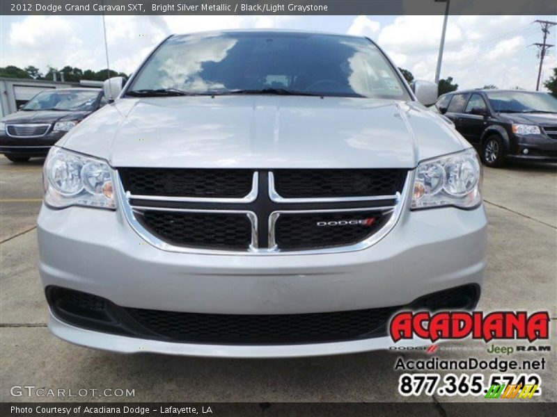 Bright Silver Metallic / Black/Light Graystone 2012 Dodge Grand Caravan SXT