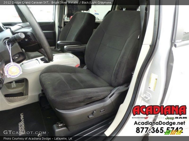 Bright Silver Metallic / Black/Light Graystone 2012 Dodge Grand Caravan SXT